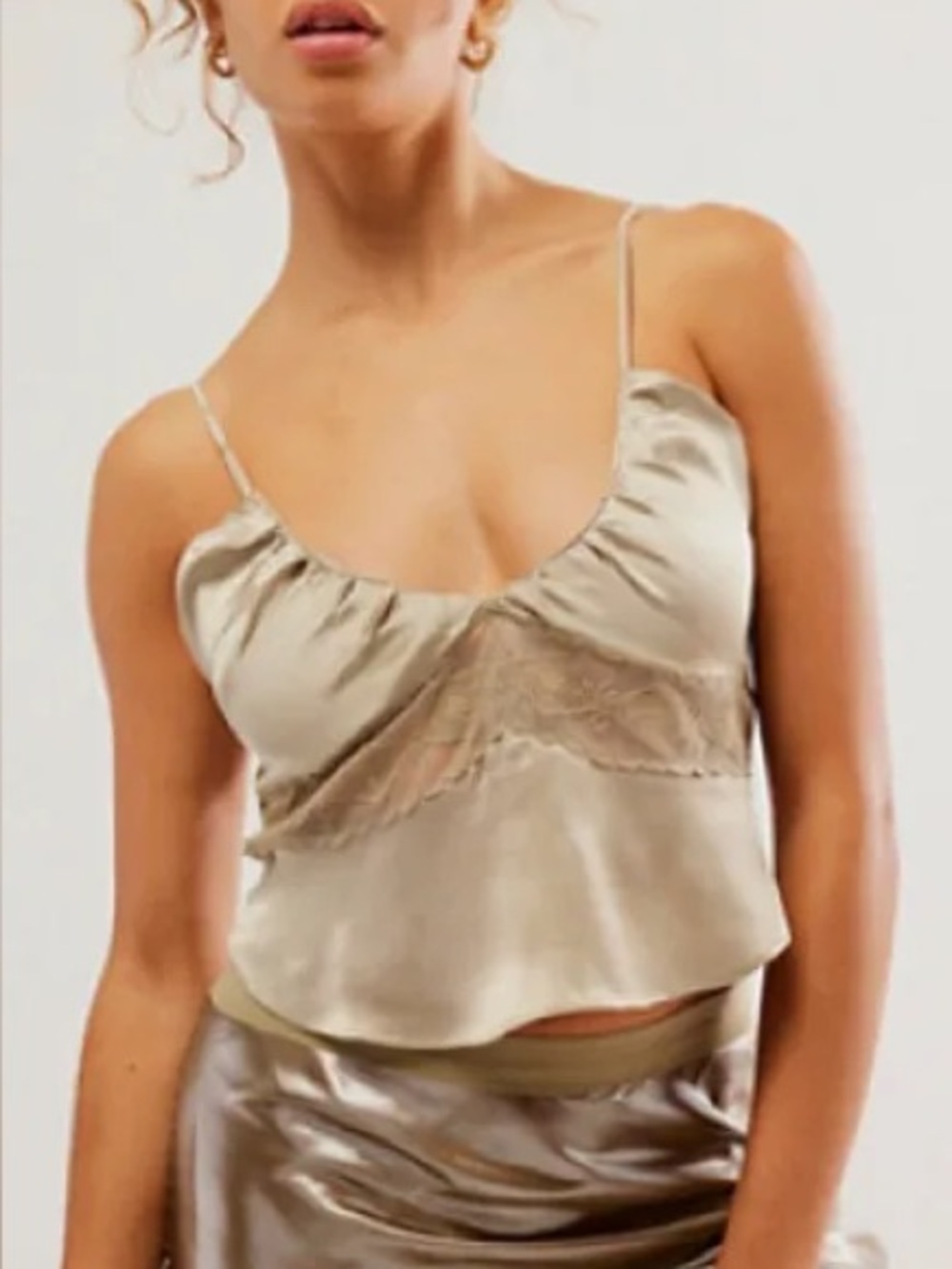 Free People Stella Swing Cami Champagne Size M